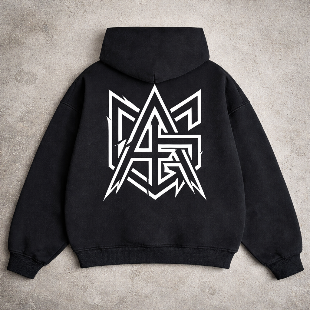 Sunfade Two-way Zipper Boxy Fleece Hoodie